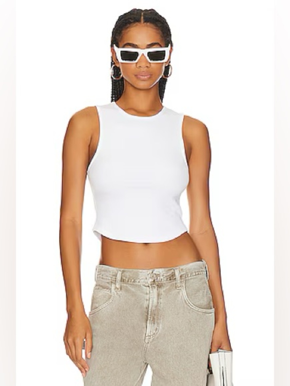 NWT Agolde Nova tank top in white size medium